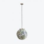 Ceiling Lamp King Sun Murano Green And Blue
