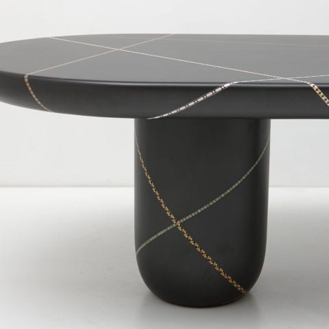 Marquetry Mania Dining Table by Nada Debs