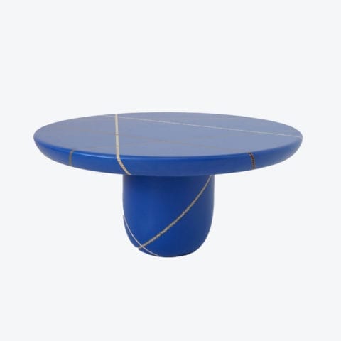 Marquetry Mania Low Table Blue