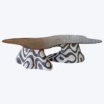 Piatro After Burle Wood Mosaic Dining Table