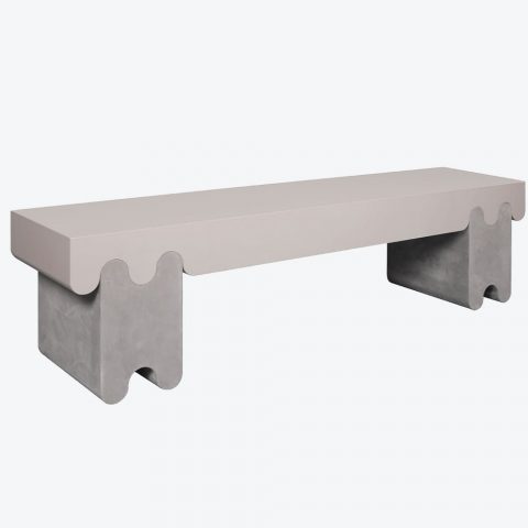 Ossicle Leather Bench N°2