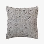 Diamond Small Weave Light Grey Cushion Cover