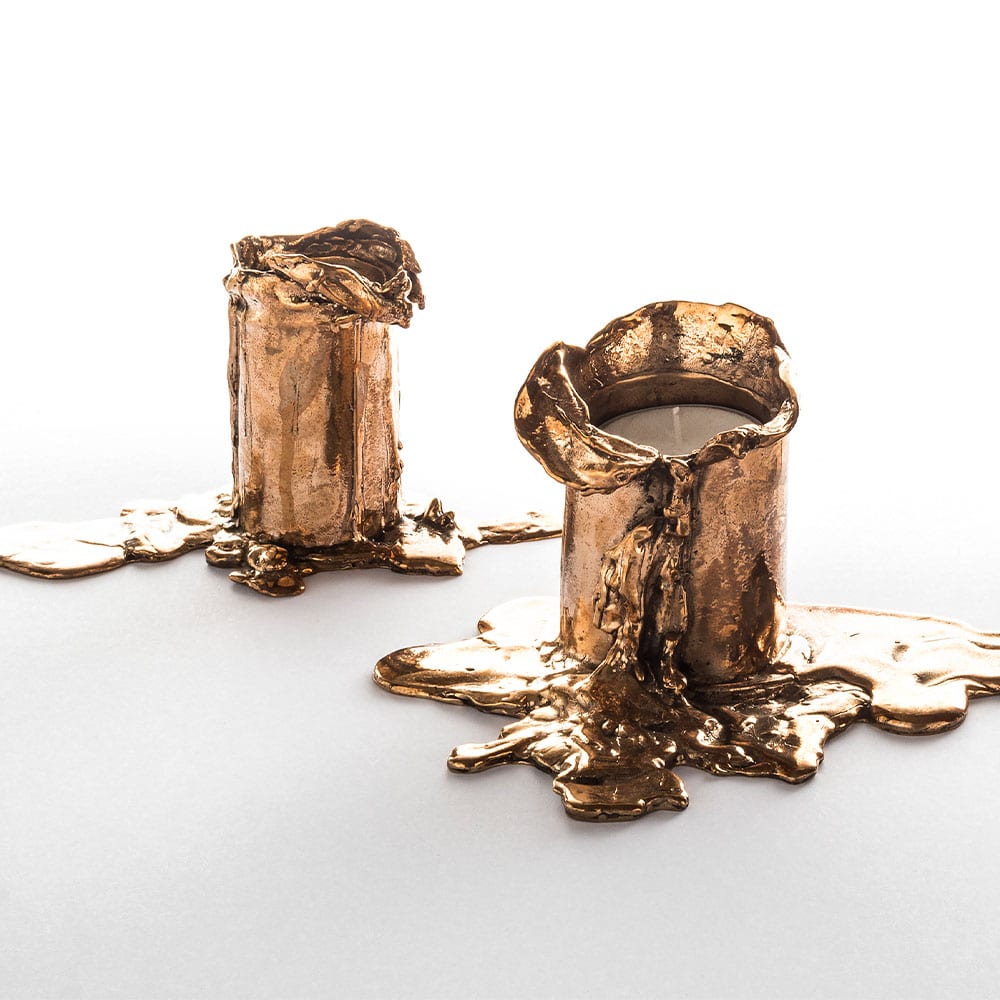 Melted Bronze Candle Holder N°4 Osanna Visconti The Invisible Collection