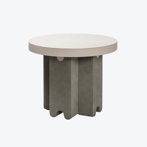 Ossicle Leather Round Table