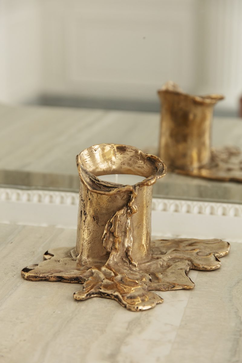 Melted Bronze Candle Holder N°2 Osanna Visconti The Invisible Collection