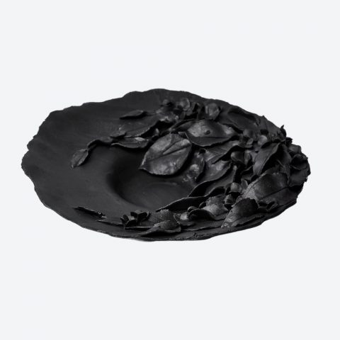 Flowers & Leaves Round Serving Plate