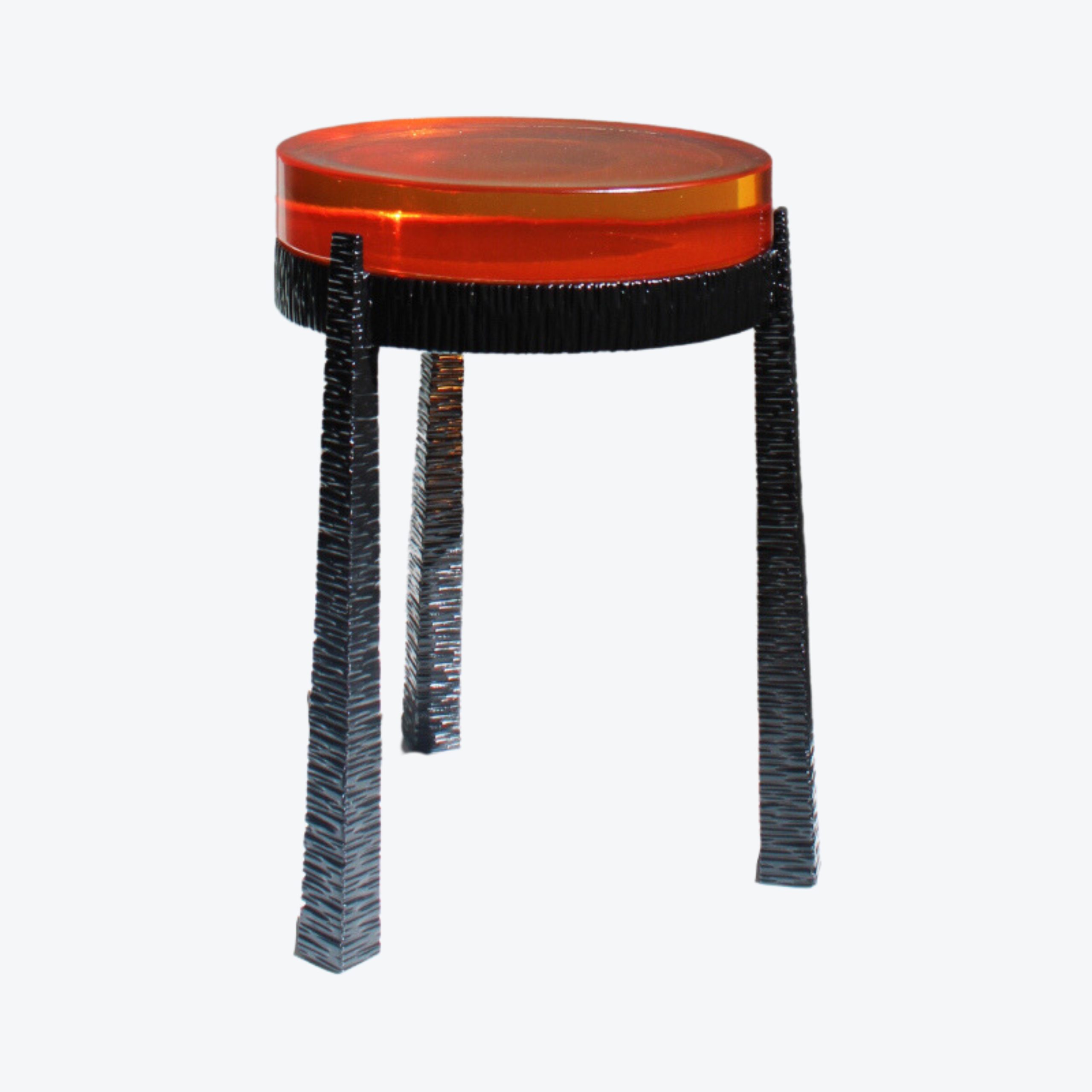 Mirra Side Table Amber Blackened Brass Hamrei The Invisible Collection