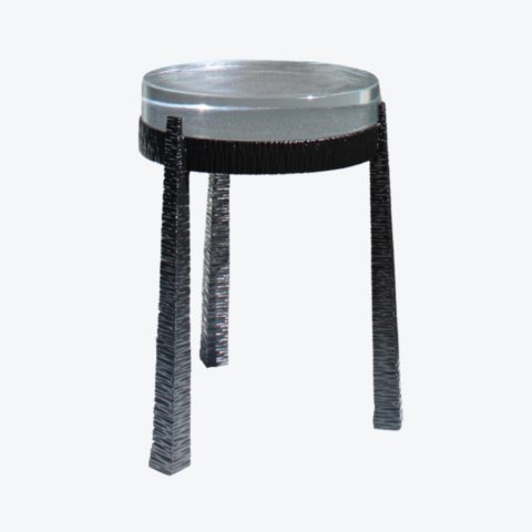 Mirra Side Table Crystal Brass
