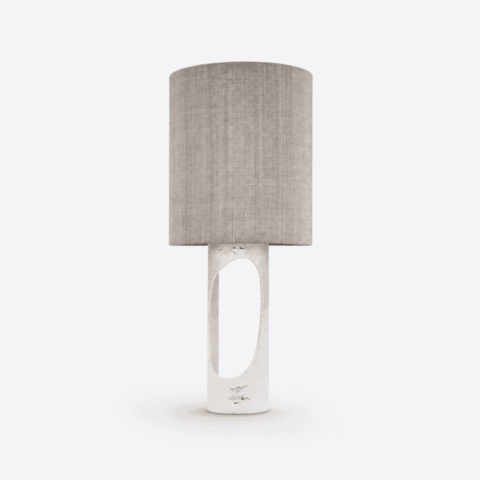 Beaune Lamp Travertine - Large, Biege Abaca A05
