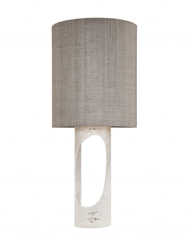 Beaune Lamp Travertine Thierry Lemaire The Invisible Collection