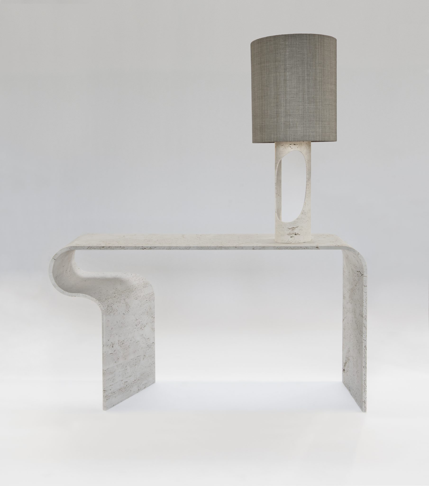 Beaune Lamp Travertine Thierry Lemaire The Invisible Collection