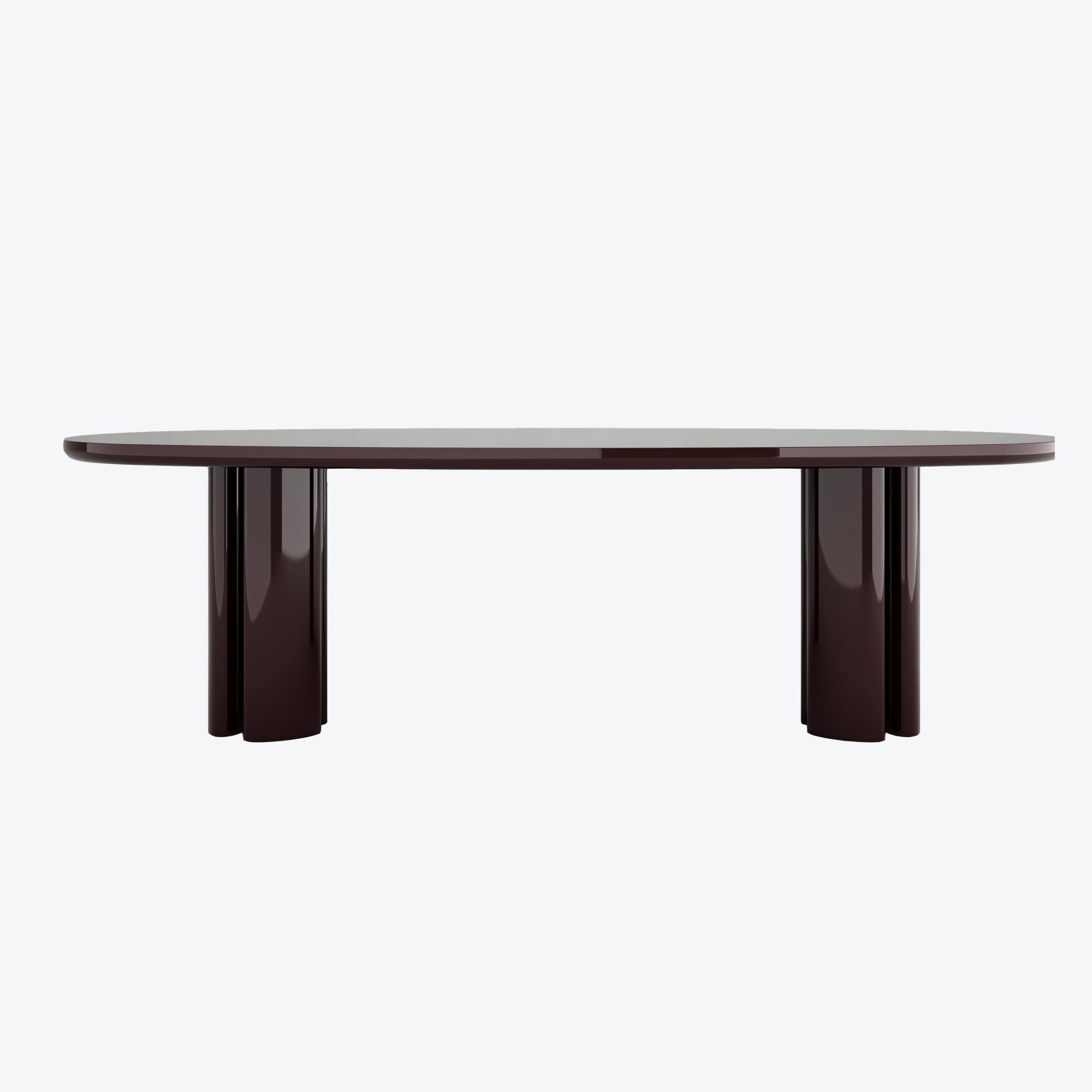 Dining Lacquer Burgundy Balzano Invisible Francesco Table Collection The Swan
