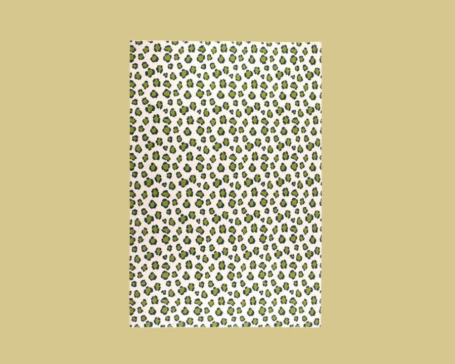 Leopard Print Green Throw Queen