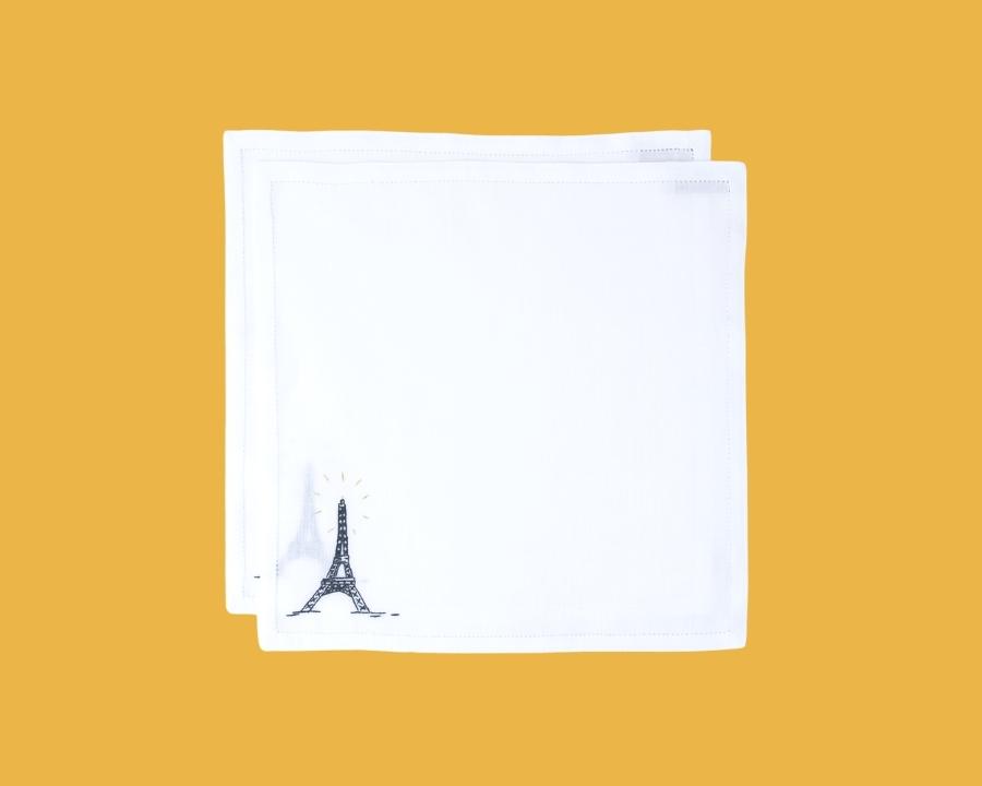 Set de 2 Serviettes Tour Eiffel
