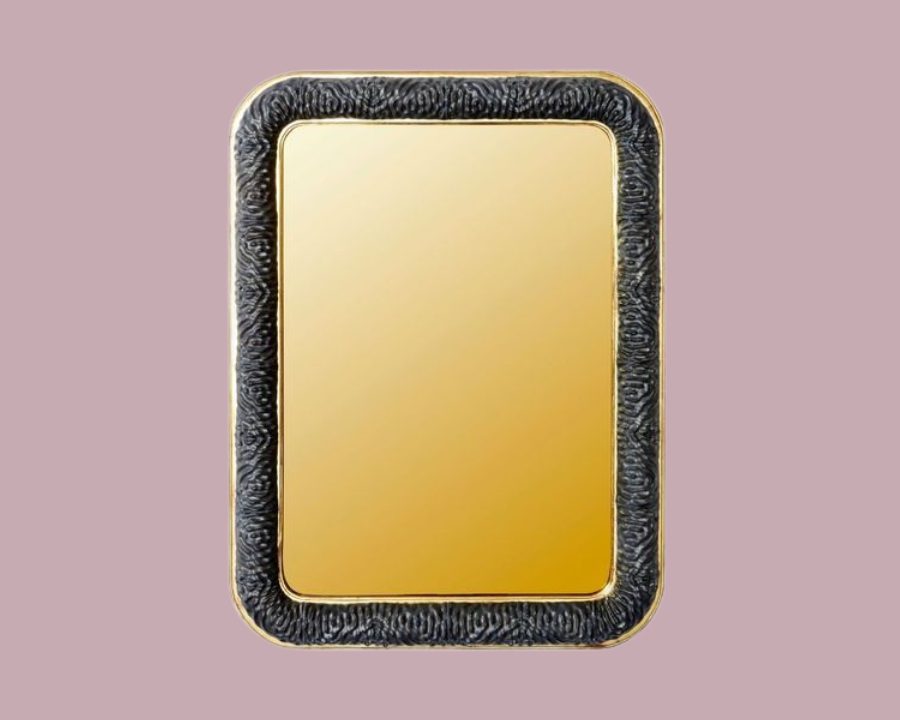 Rocaille Mirror Gold And Abyss Blue