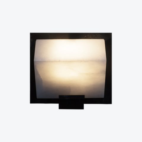 Simple Sloping Block Wall Lamp With Metal Frame