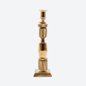 Vase décoratif En bois massif H 21cm Rouge Doré Peint à la main Laqué Signé