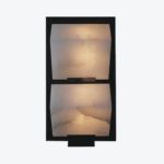 Double Sloping Block Wall Lamp With Metal Frame