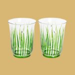 Set of 2 Candle Holders Green