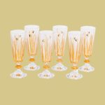 Set of 6 Gold Wine Glasses