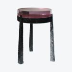 Mirra Side Table Pink Brass