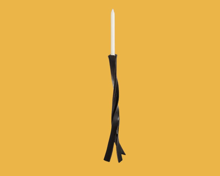 Nastro Candle Holder Black Patina