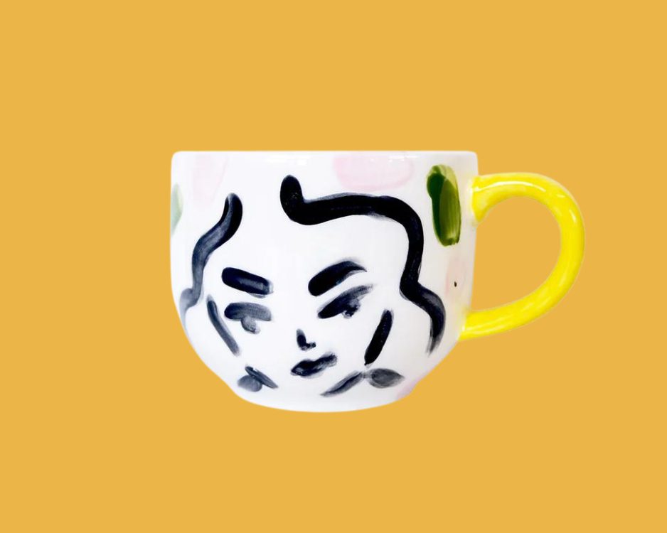 Small Yellow Handle Mug