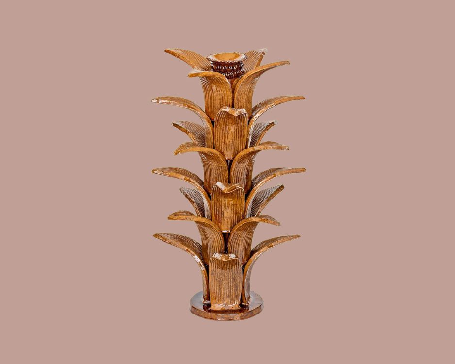 Spice Palm Candlestick Orange