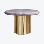 Table D’Appoint Eclipse Miroir Bronze Violet