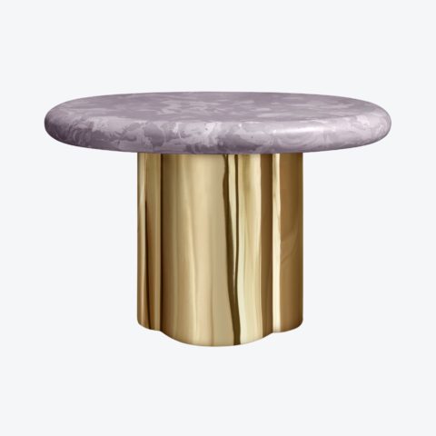 Eclipse Side Table Mirror Bronze Purple