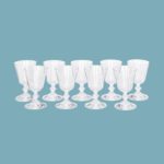 Set of 9 English Rose Water Glasses