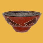 Large Decorative Bowl Mukawa Geometrical