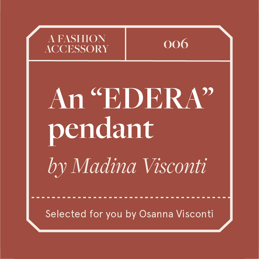 An “EDERA” pendant by Madina Visconti