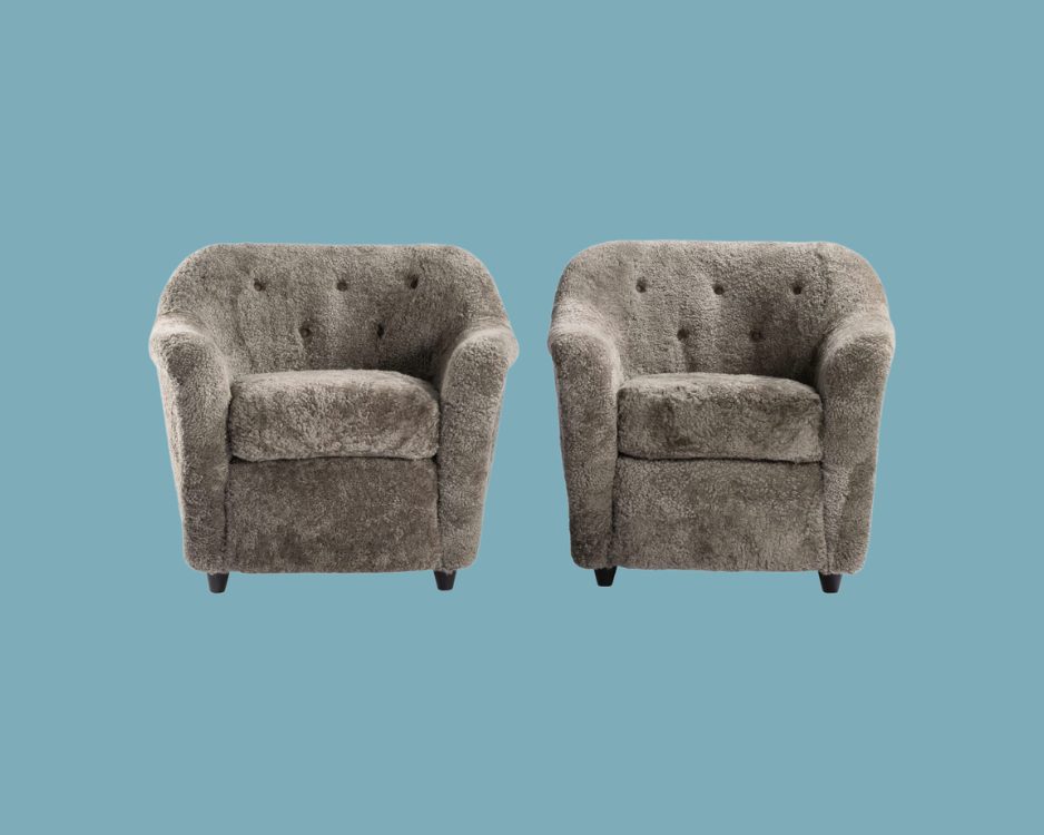 Pair of 1950 traditional Armchairs
