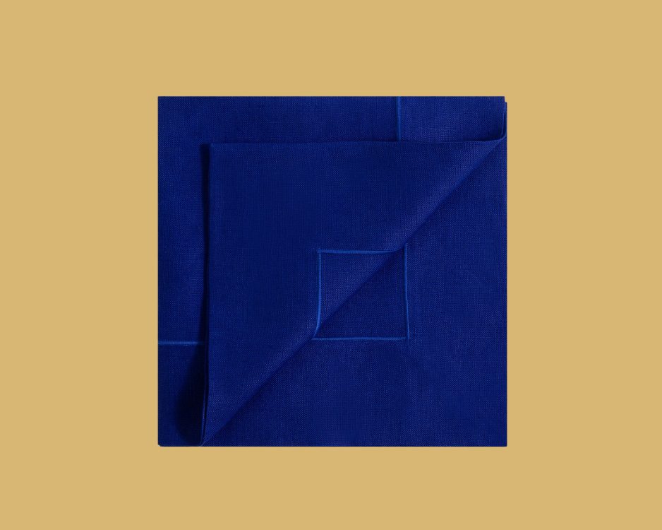 Set de 8 Grandes Serviettes Brodées Cordon Bleu Royal