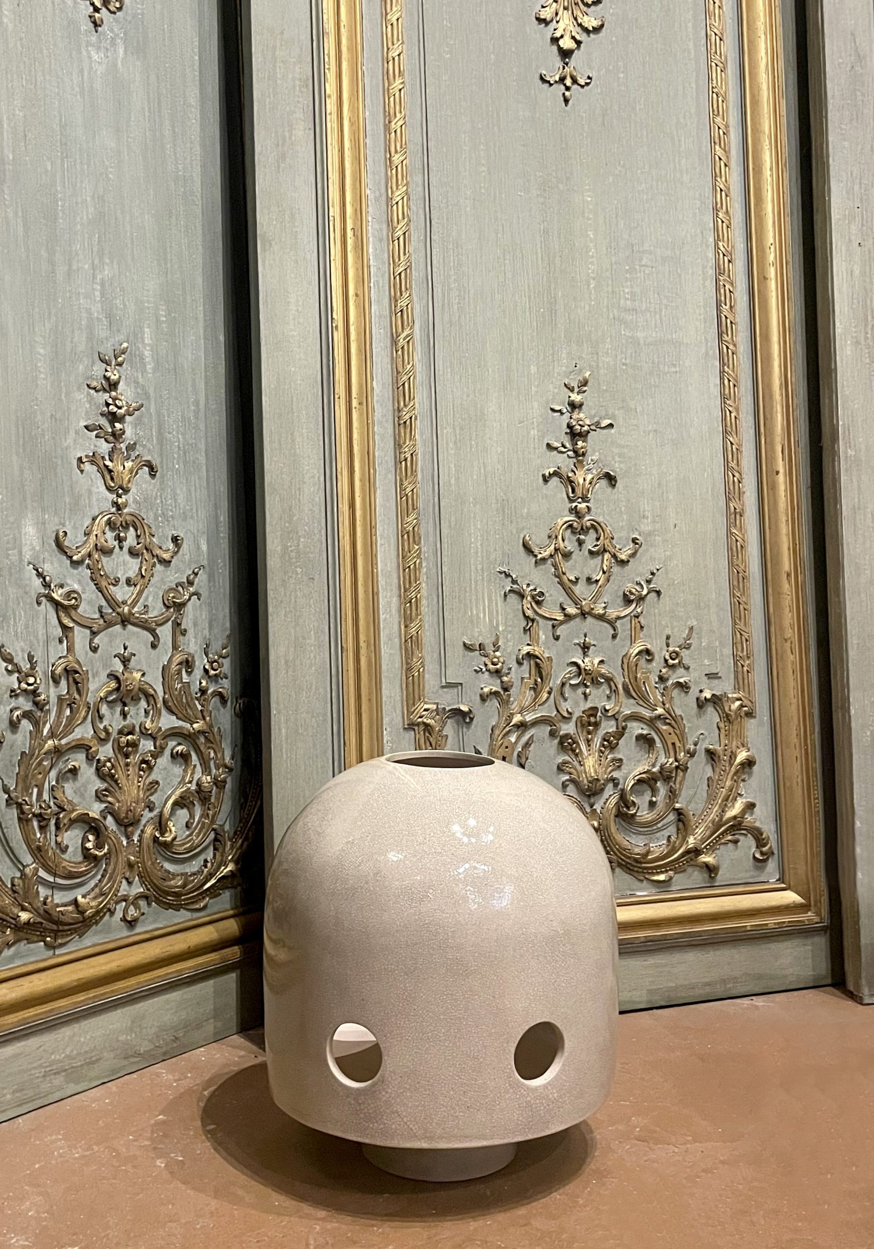 Lampe champignon Terracotta et Doré - L'Atelier de Pablo