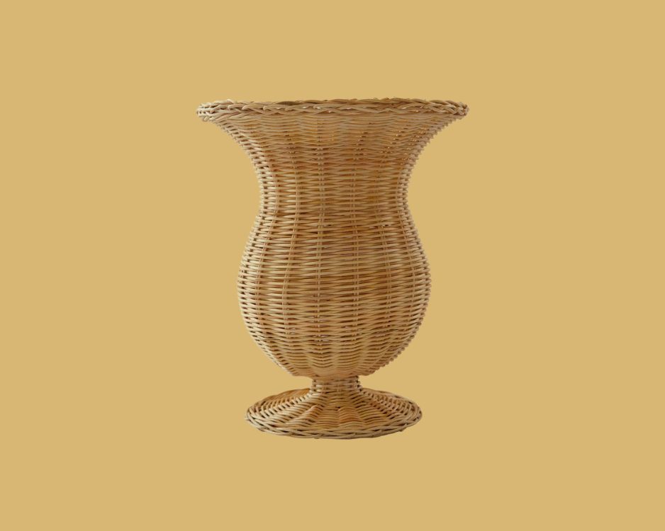 Small Woven Rattan Vase