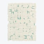 Tapis Laine Équilibre Blanc et Azur