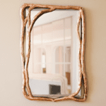 Large - Pink Gold Beech / Natural Mirror