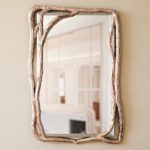 Large - Pink Gold Champagne Beech / Natural Mirror