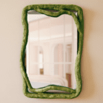 Medium - Green Stained Beech / Natural Mirror