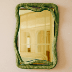 Medium - Green Stained Beech / Gold Mirror