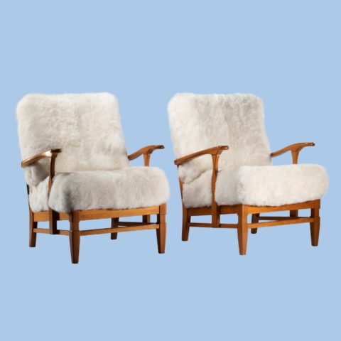 Pair of ARE Gosta Göperts armchairs Circa 1940s-1950s