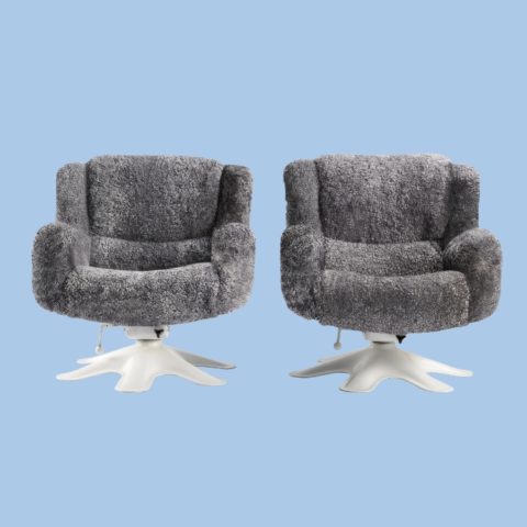 Pair of M418 Yrjö Kukkapuro Armchairs circa 1970s