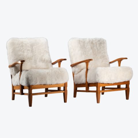 Pair of ARE Gosta Göperts armchairs Circa 1940s-1950s