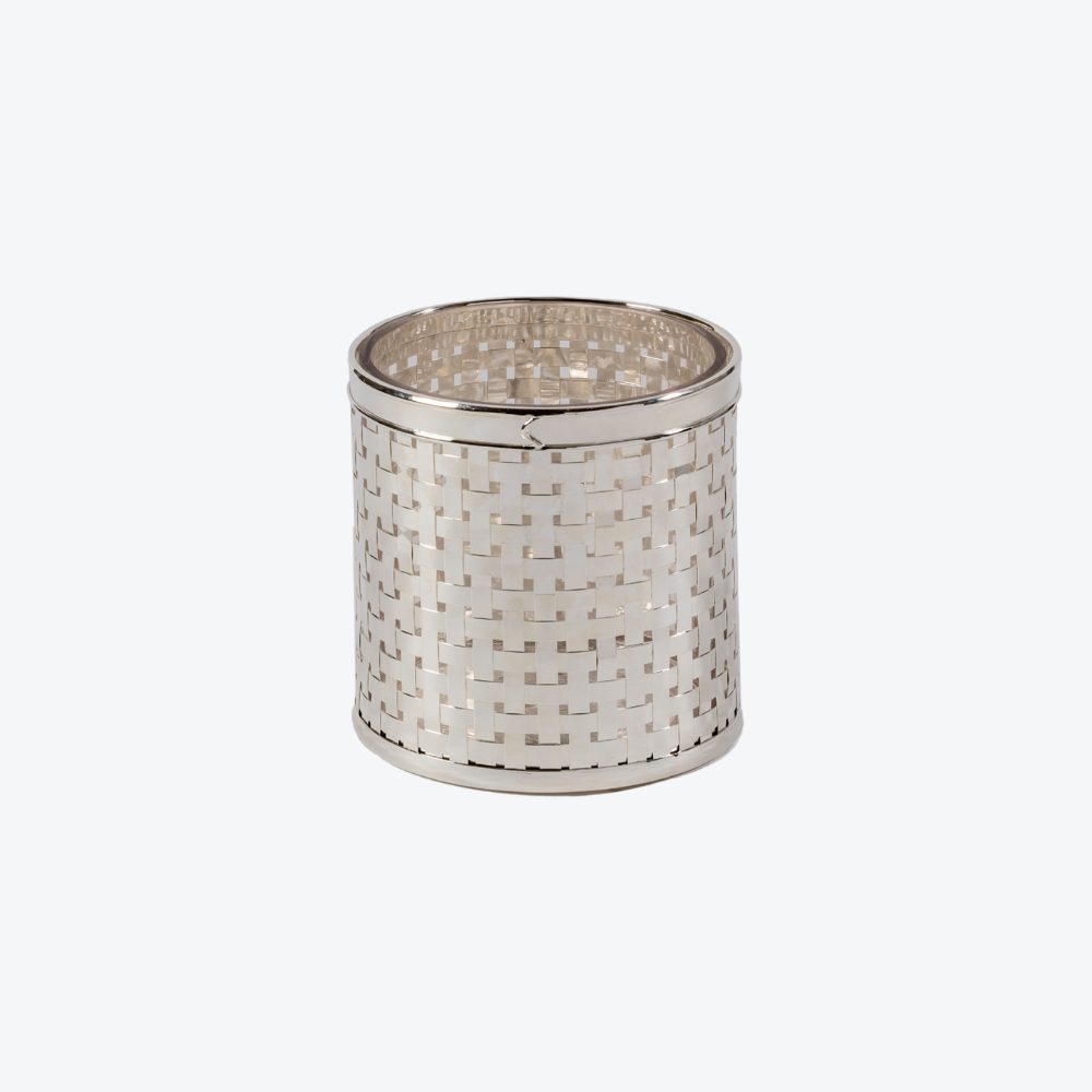 Métal Tissé Round Vase